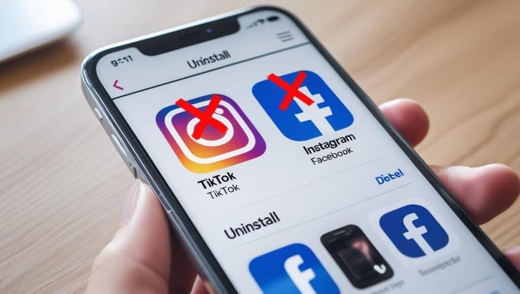 Uninstalling distracting apps to beat phone addiction while studying